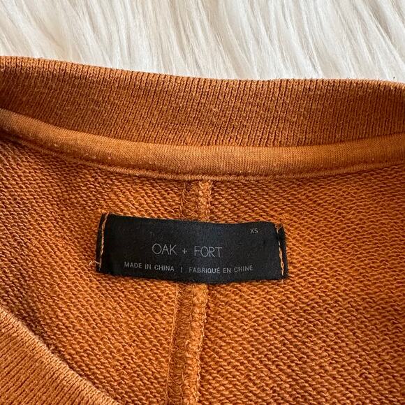 OAK + FORT Oversized Graphic Dot Crewneck Pullover Sweatshirt - Picture 5 of 6